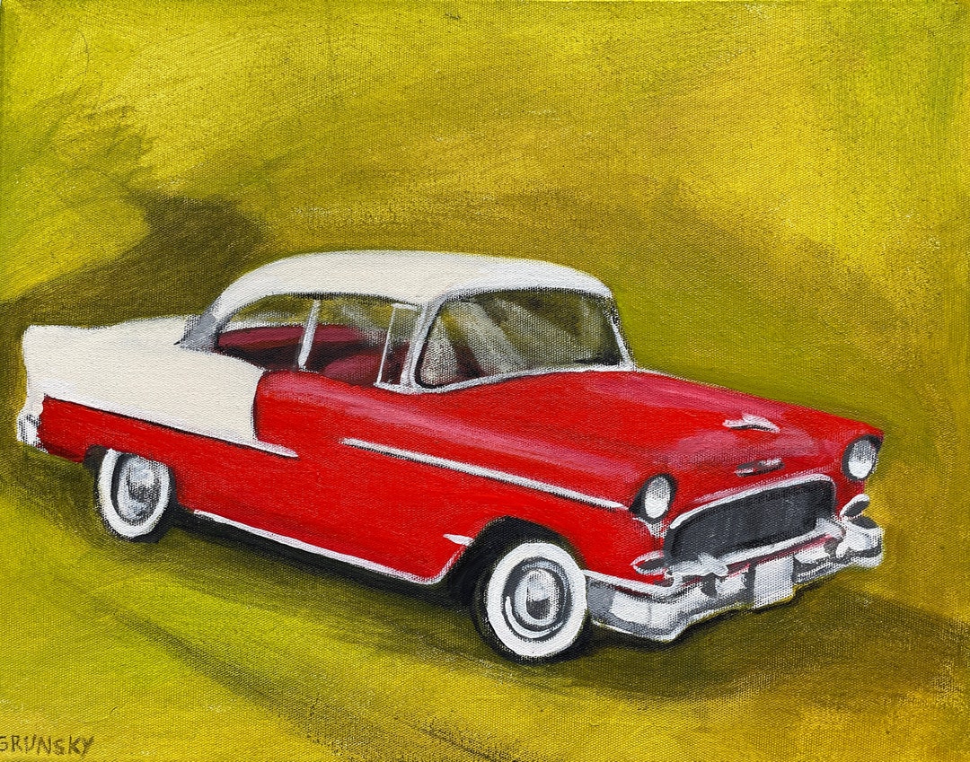 56 CHEVY Giclée Print of Original Acrylic Painting - Etsy