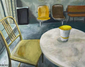 JIMMY'S CAFÉ - Giclée print of original acrylic painting