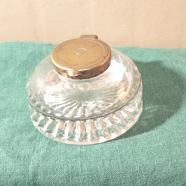 Old Glass Inkwell - Etsy