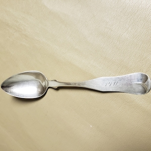 Antique 1800&#39;s E.G. Floyd Sterling Coin Silver Serving Spoon-PURECOIN