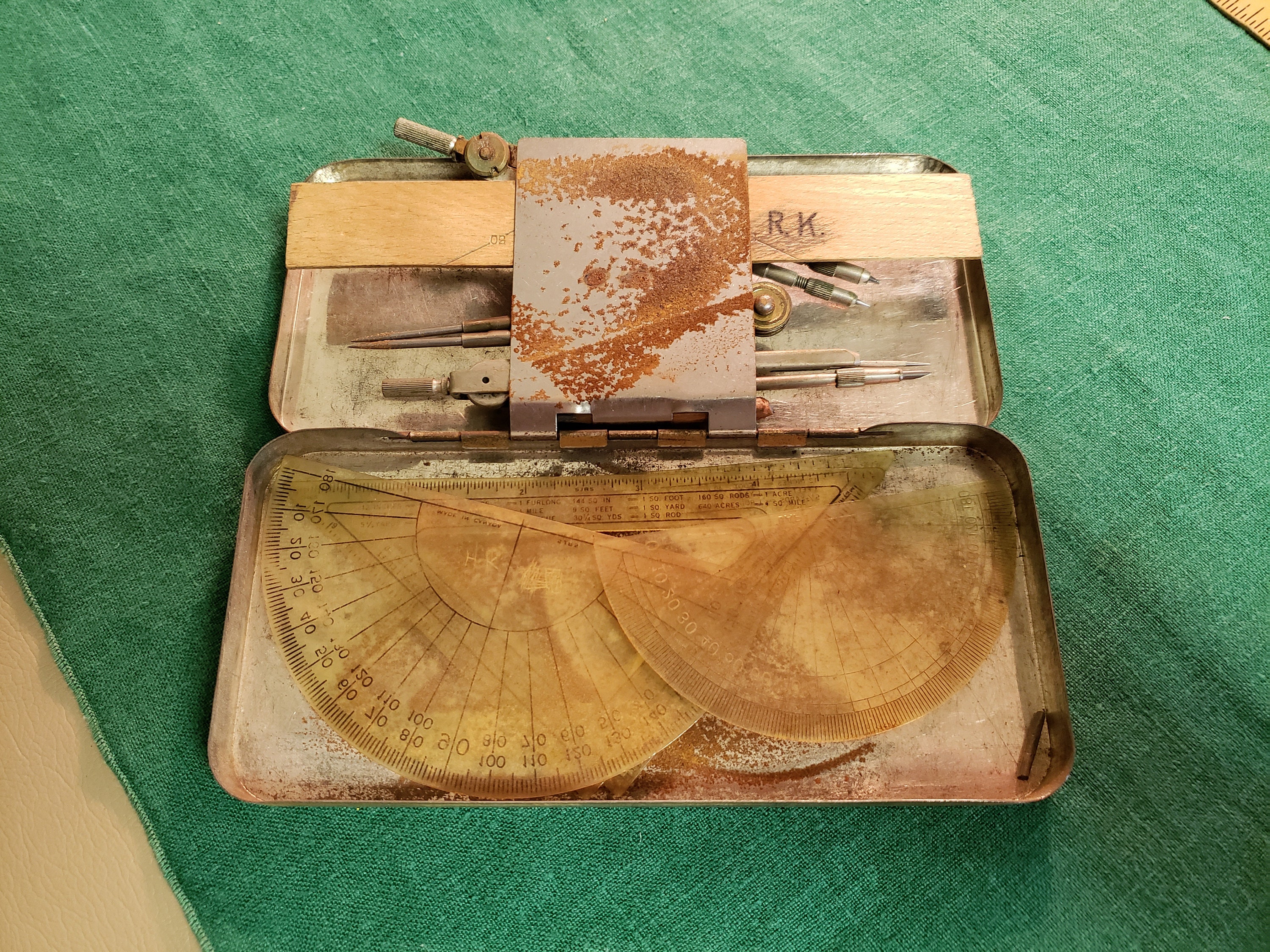 Forgotten Math Instruments Antique English Record Set of Math Instruments-complete! in Old ...