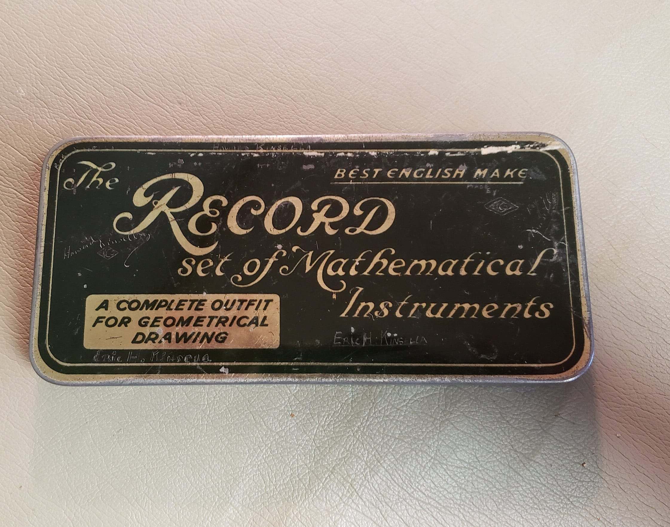 Antique English Record Set of Math Instruments-complete! in Old ...
