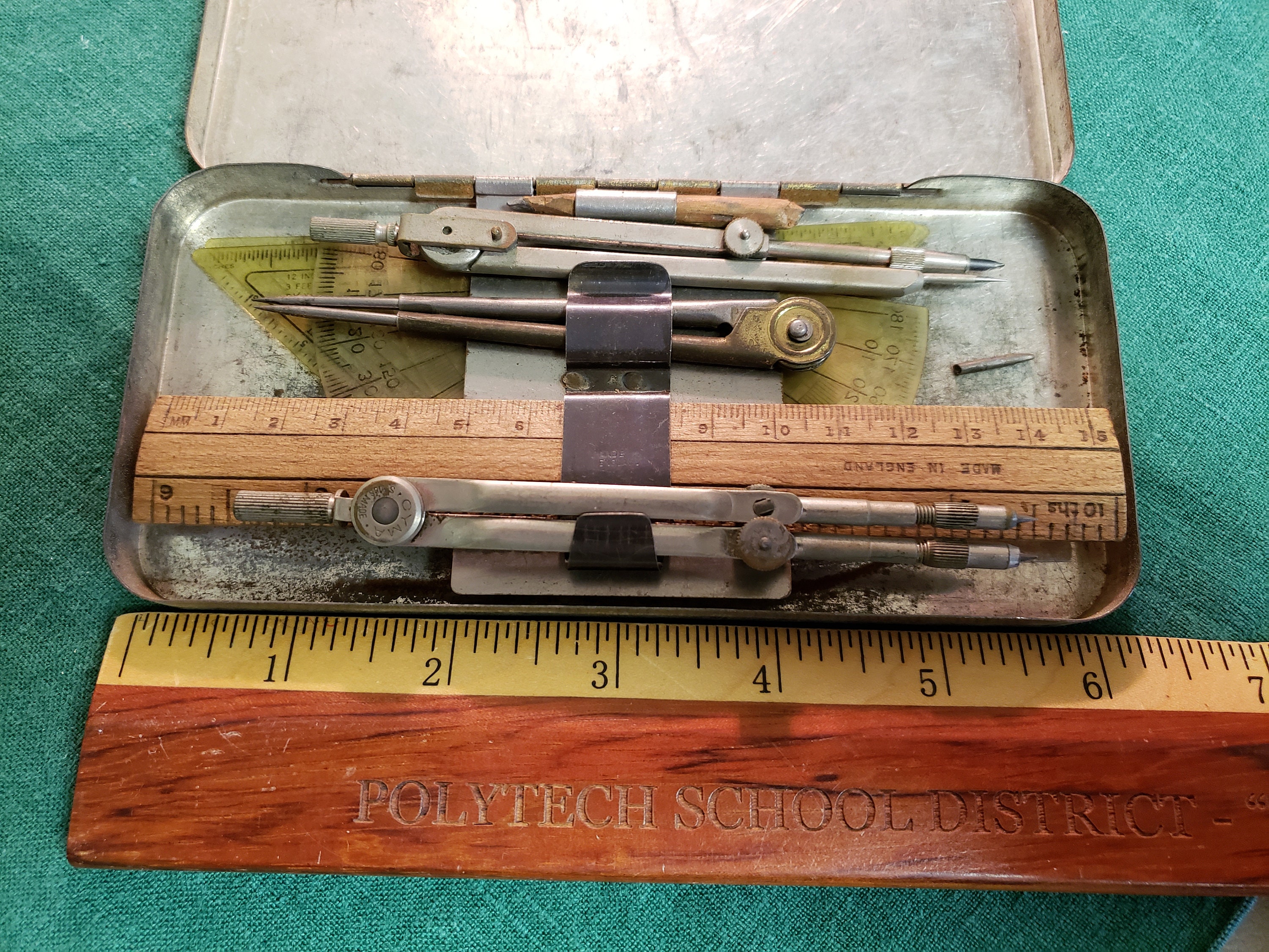 Forgotten Math Instruments Antique English Record Set of Math Instruments-complete! in Old ...