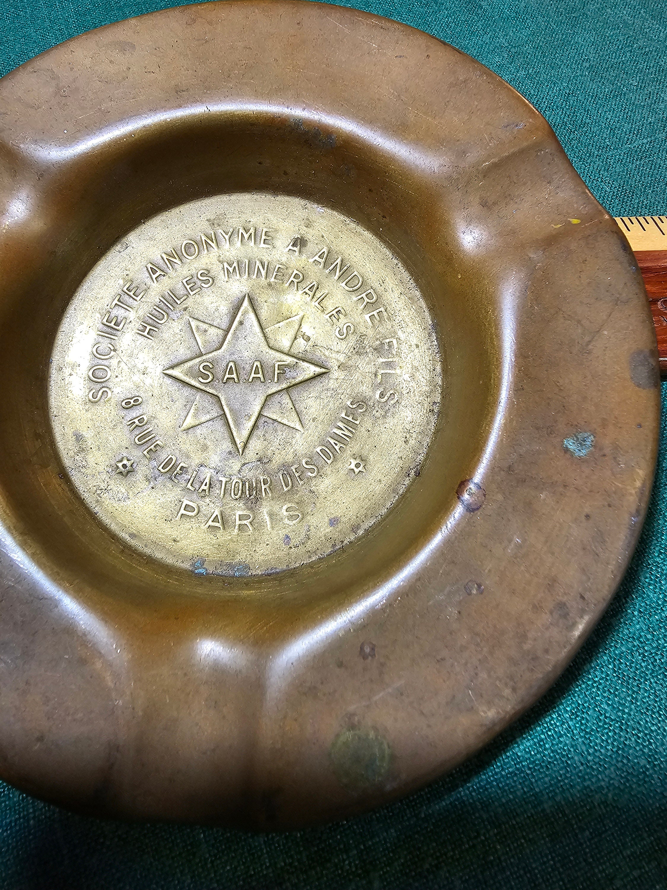 Huile Renault Vintage – Bidon En Cuivre Des Années 1920 – Cendrier Décoratif – Envoi Fixe à 4,95 $