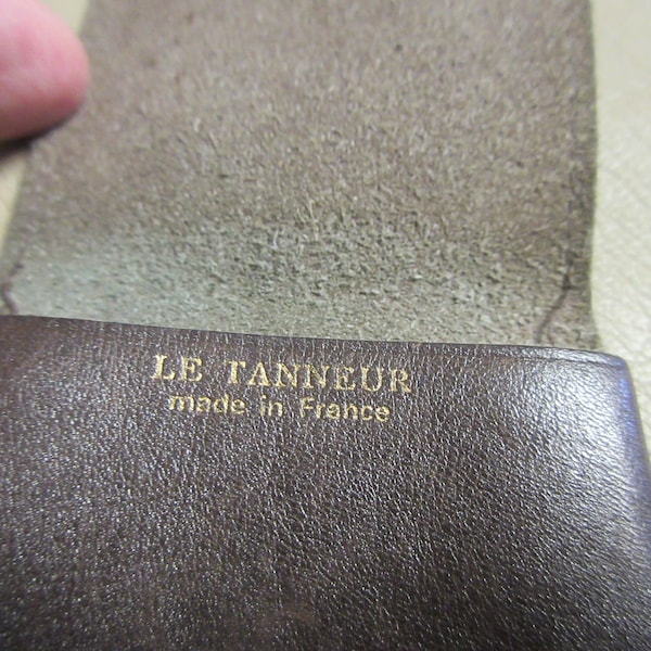 Vintage LE TANNEUR French Leather Case-Eyeglass, Pencil, Tool