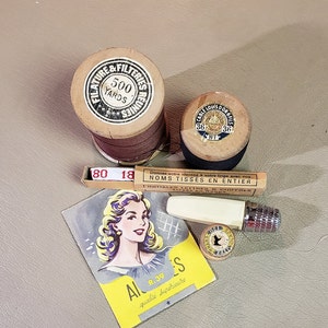 Vintage French Sewing Notions Supplies-OLD