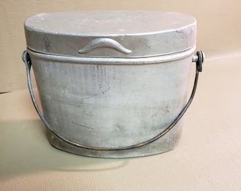 Vintage French Aluminum Lunchbox