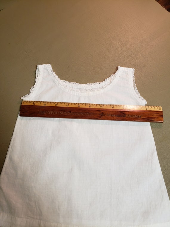 Vintage French Baby's Hand Sewn Cotton Slip or Dr… - image 5