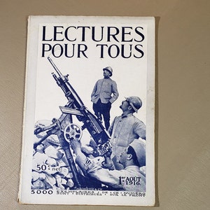 Antique French Magazine-Lectures Pour Tous-1916 WW1 Edition