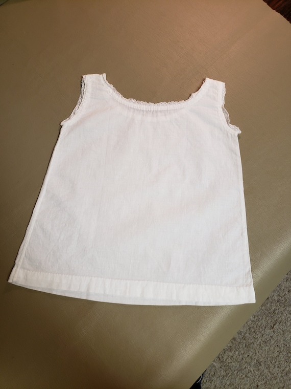 Vintage French Baby's Hand Sewn Cotton Slip or Dr… - image 1