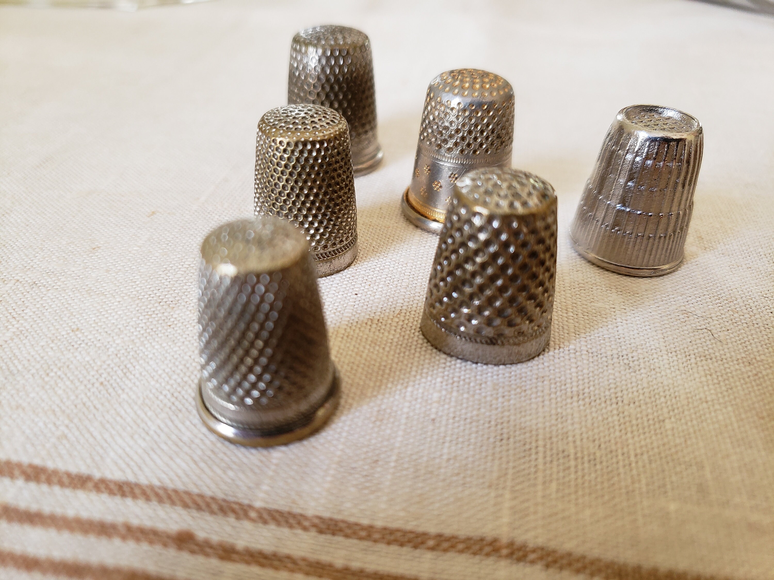 6 Vintage French Thimblessewing Darning Notions Etsy UK