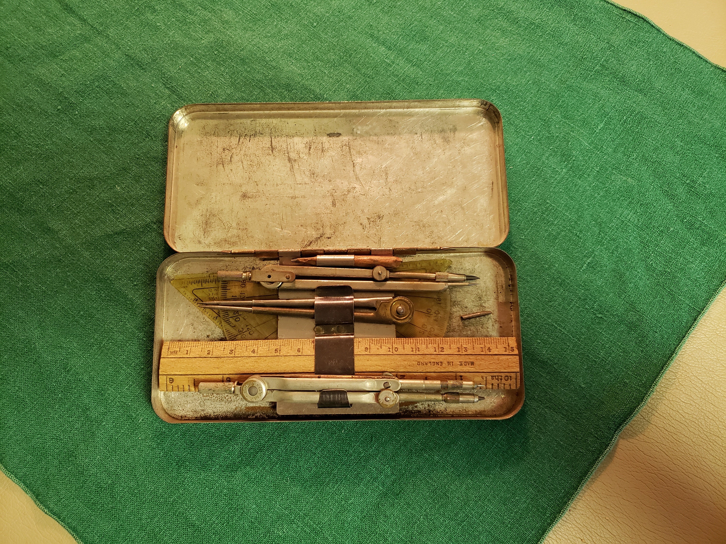 Antique English Record Set of Math Instruments-complete! in Old ...