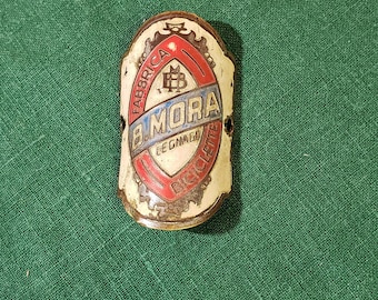 Vintage Italian B. Mora Bicycle Badge