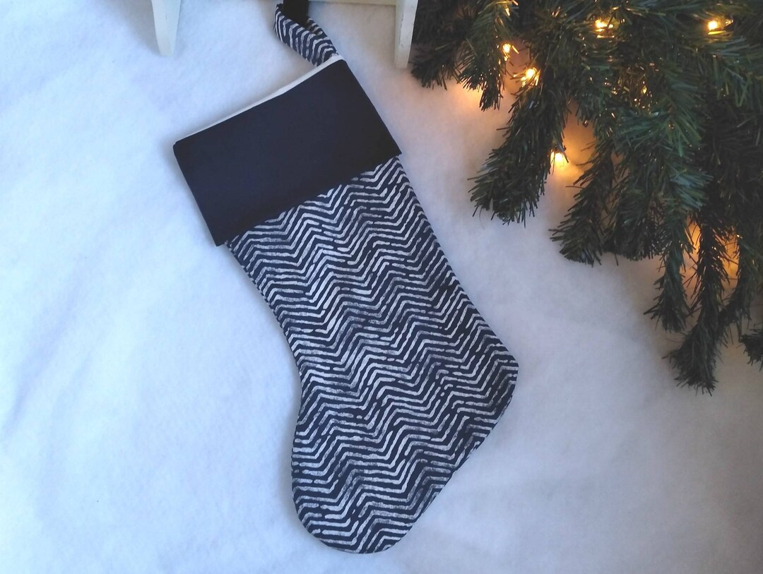 Personalized Christmas Stockings Modern Navy Blue Handmade Etsy
