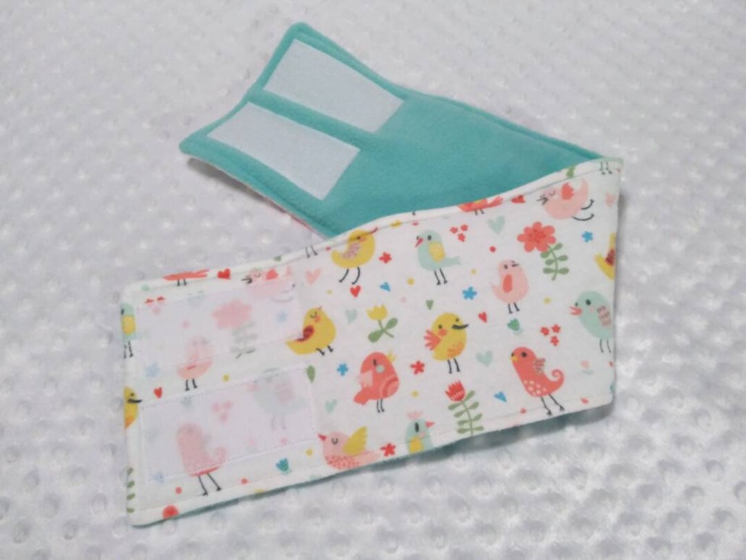 Cute Birds Padded Protective Gtube Belt for Baby or Toddler, Gtube Wrap, Abdominal Binder for G