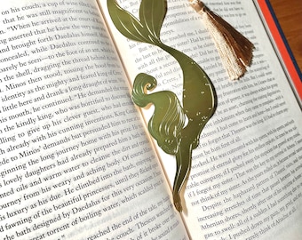 Mermaid Gold Plated Metal Bookmark