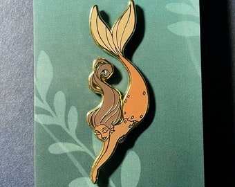 Mermaid Gold Enamel Pin