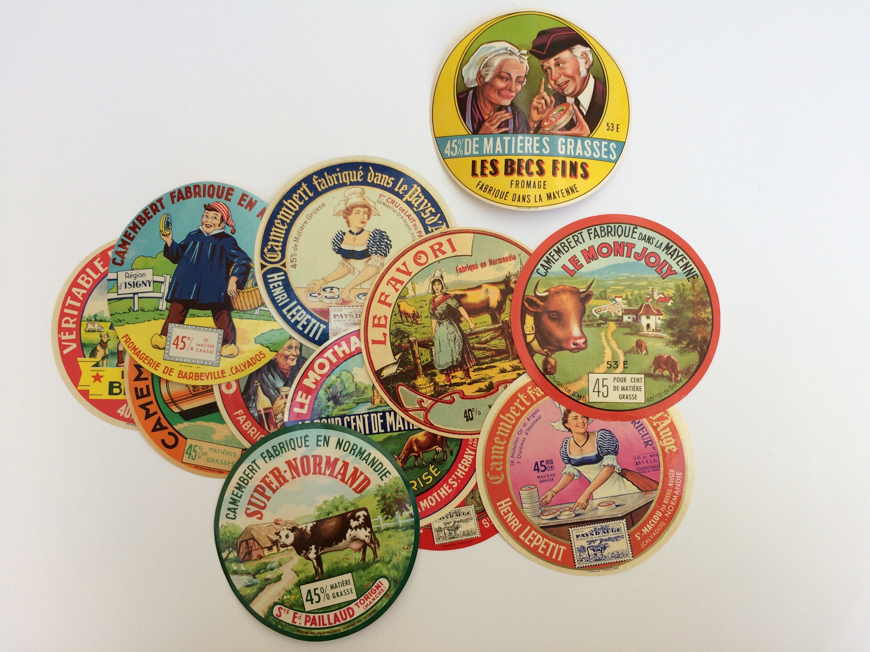 Original French vintage cheese labels Etsy