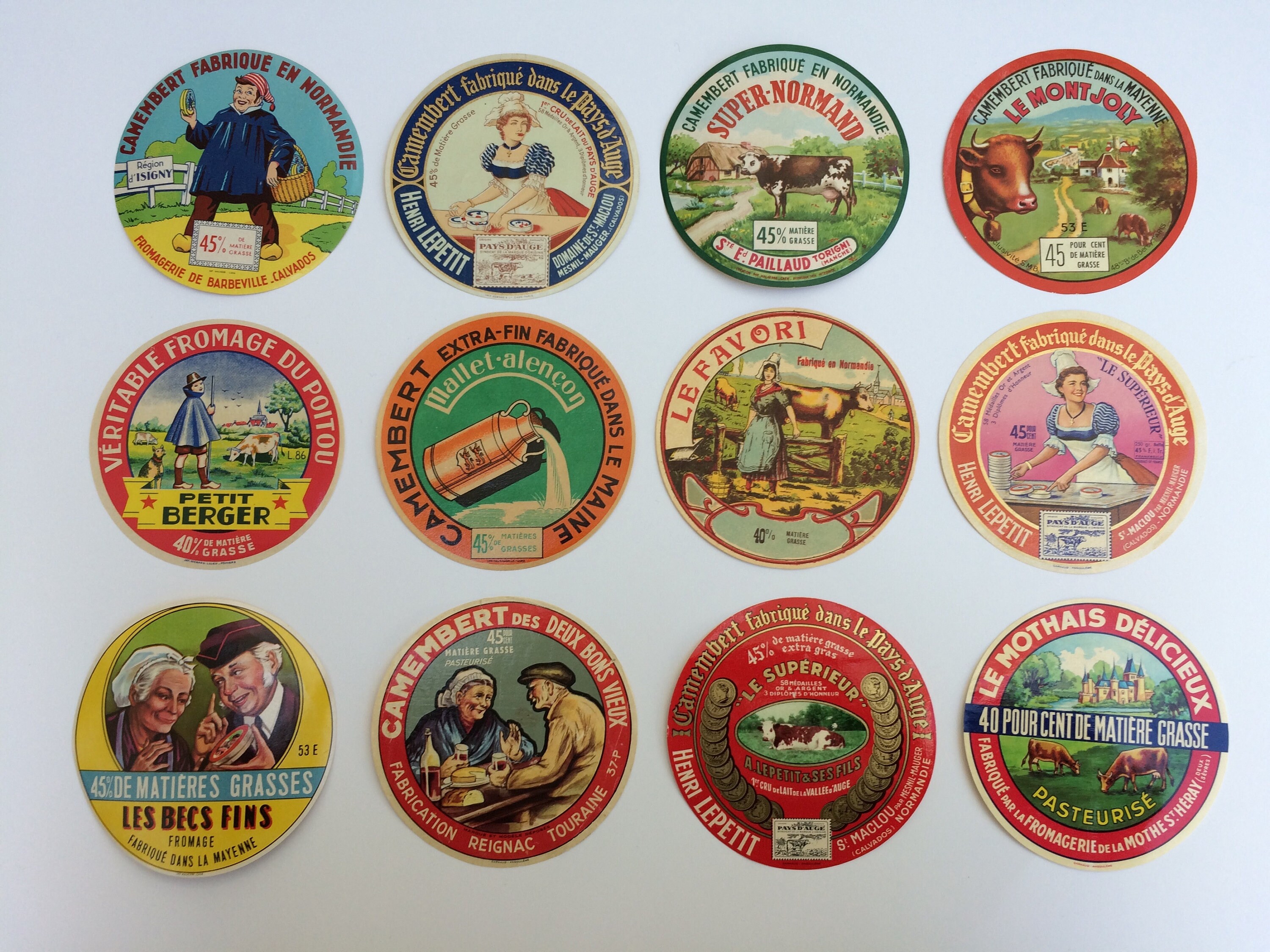 Original French vintage cheese labels Etsy