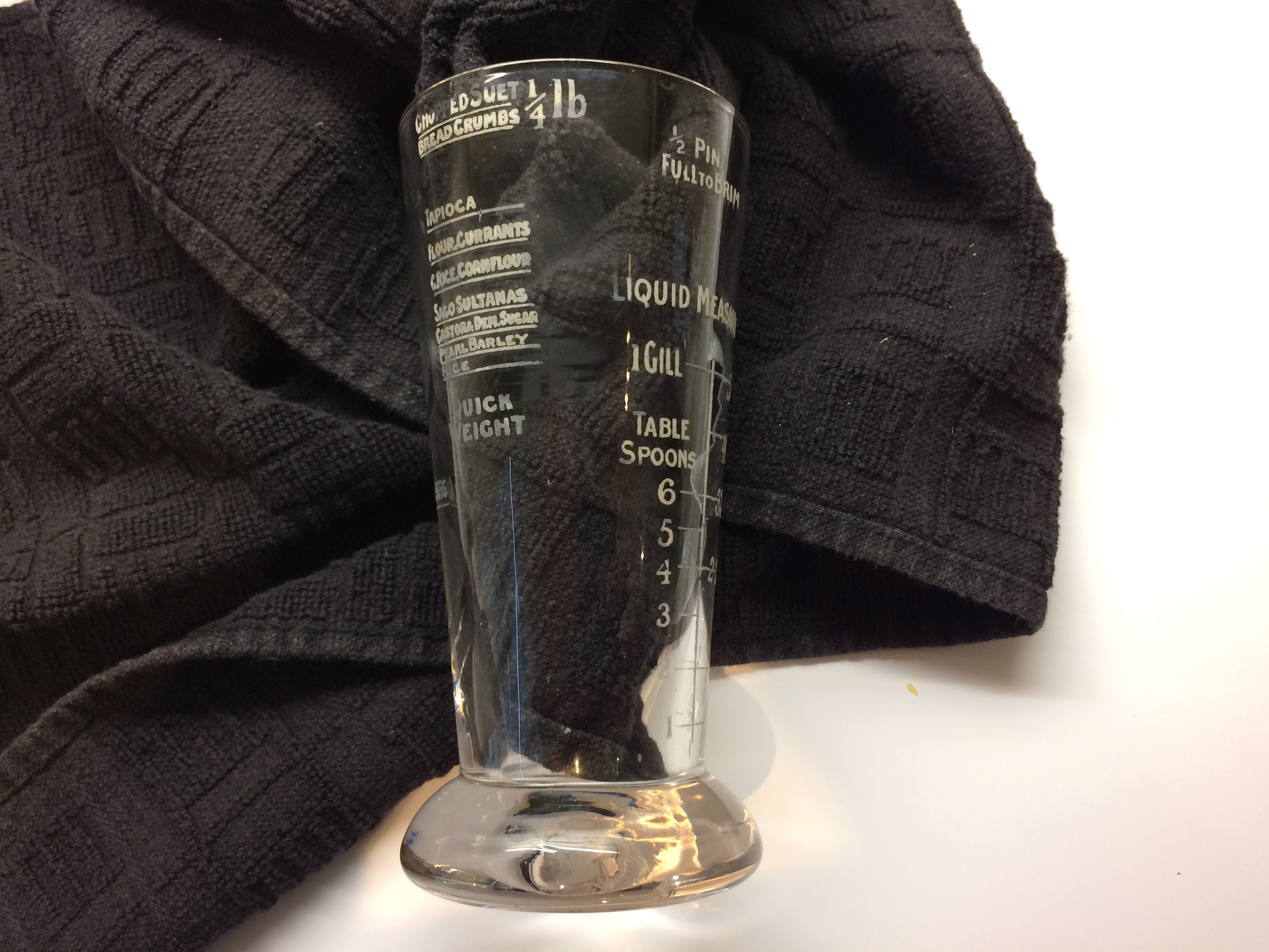 Vintage glass kitchen measure Etsy