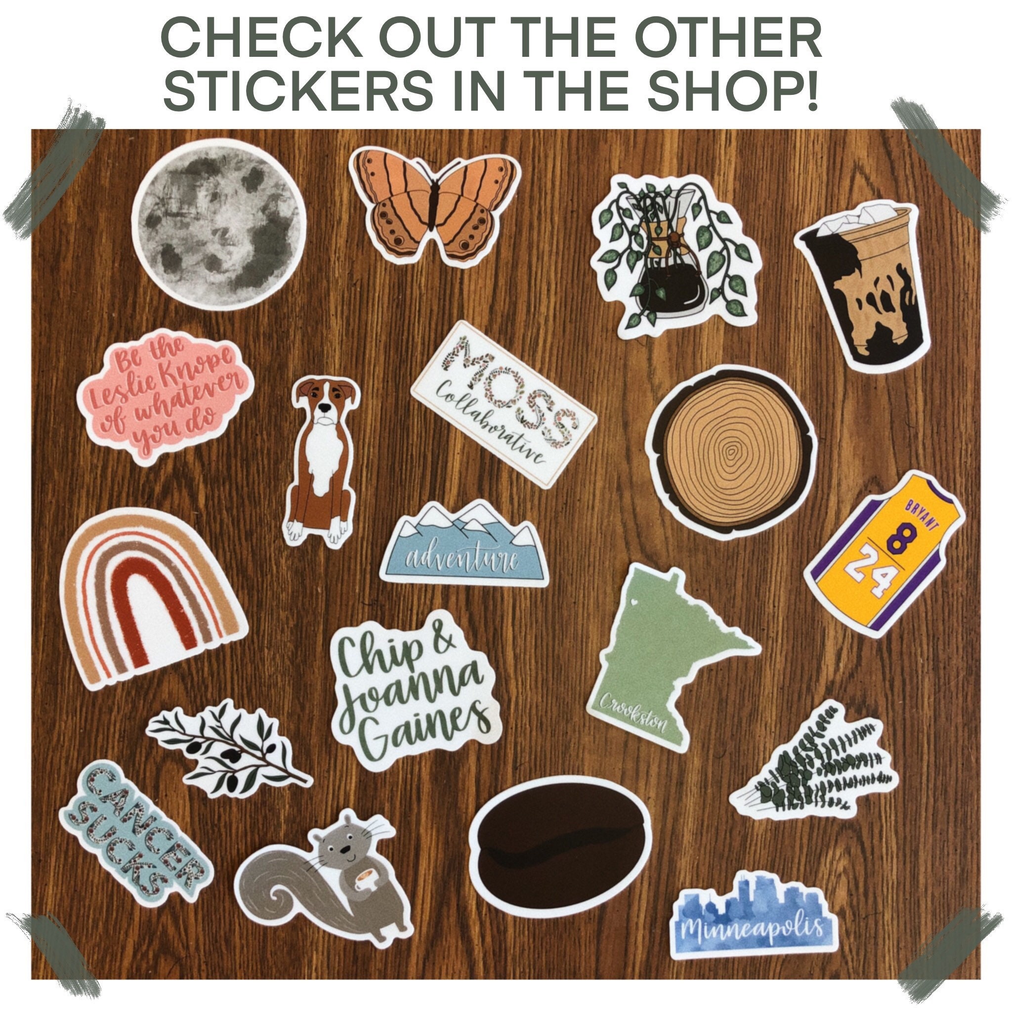moon sticker aesthetic vinyl decal etsy