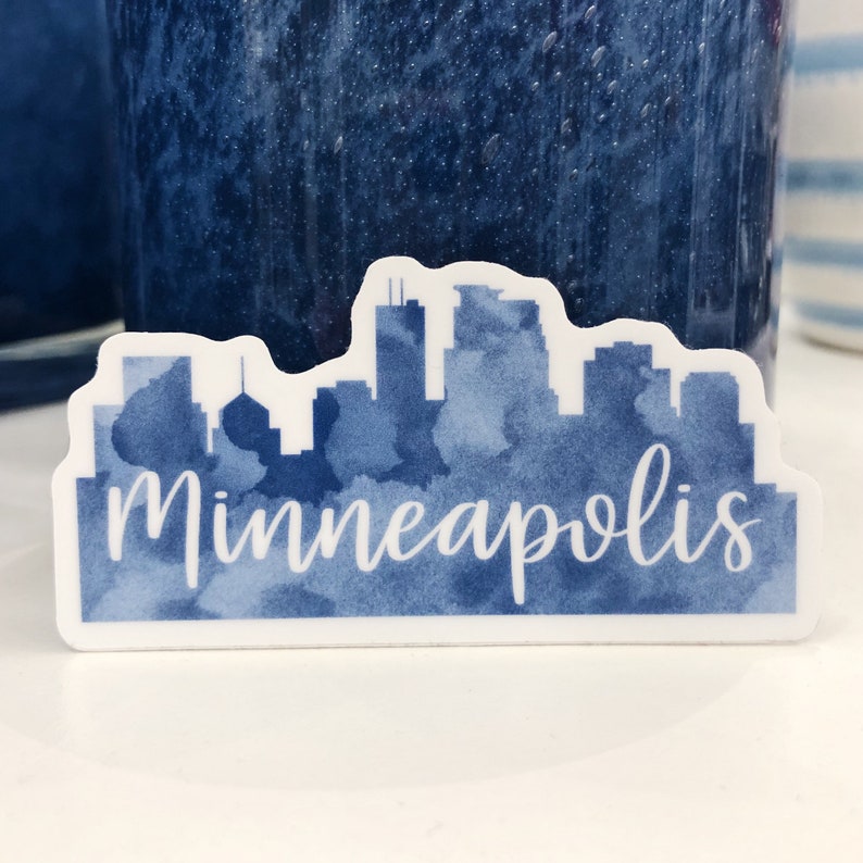 Minneapolis Skyline Sticker Vinyl Decal Etsy