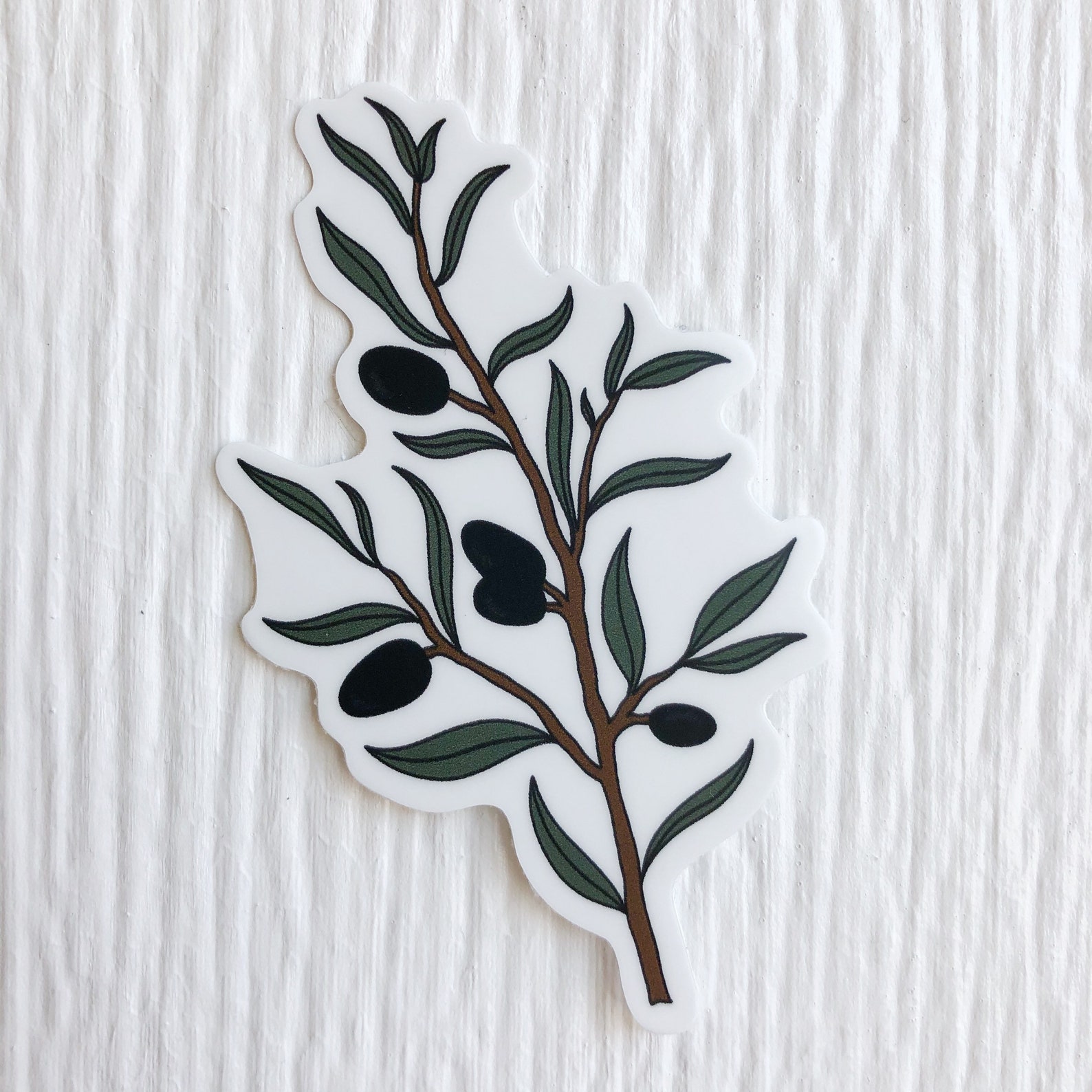 Olive Branch Sticker Vinyl Decal Etsy