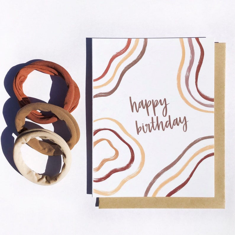 Happy Birthday Card Aesthetic Squiggles | Etsy