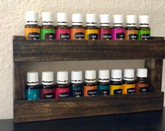 Wood essential oil shelf, Mothers Day gift, essential oil storage, desk display, nail polish rack, dorm room decor