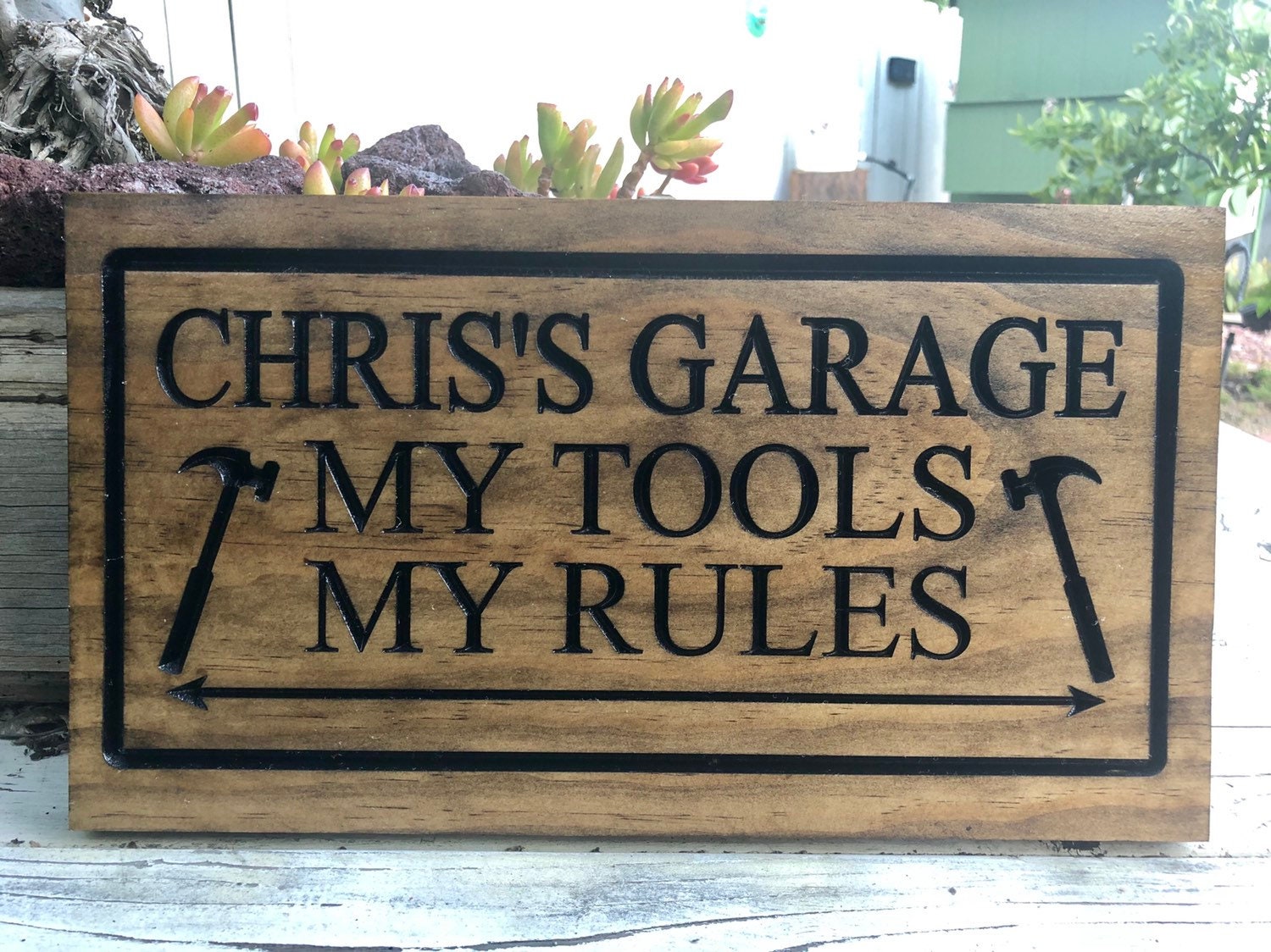 Taller tienda de madera letrero de garaje Signo de estilo | Etsy