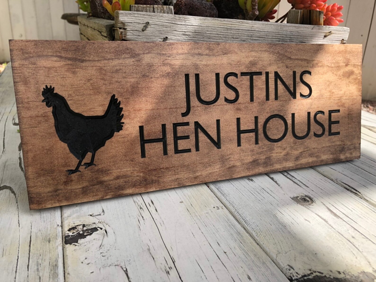 Chicken Coop Wood Sign Personalized Coop Barn Engraved Sign Etsy