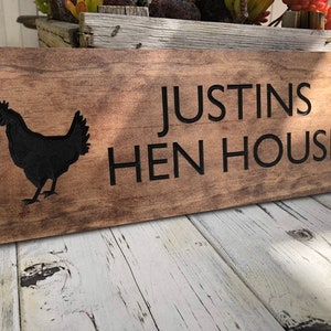 Chicken coop wood sign, Personalized Coop, Barn engraved sign, Wood engraved sign, chicken run,  Custom sign