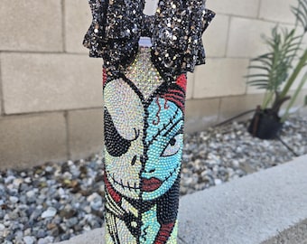 Jack and Sally-beker met strassteentjes van 30 oz