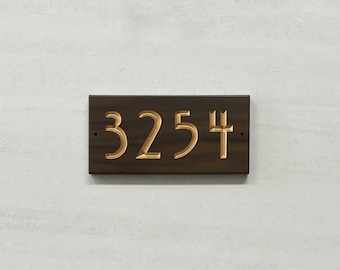 Mission Apartment or Door Number. Two sizes. Fully Customizable Mailbox Number, Weatherproof 0.5" Solid Surface Material