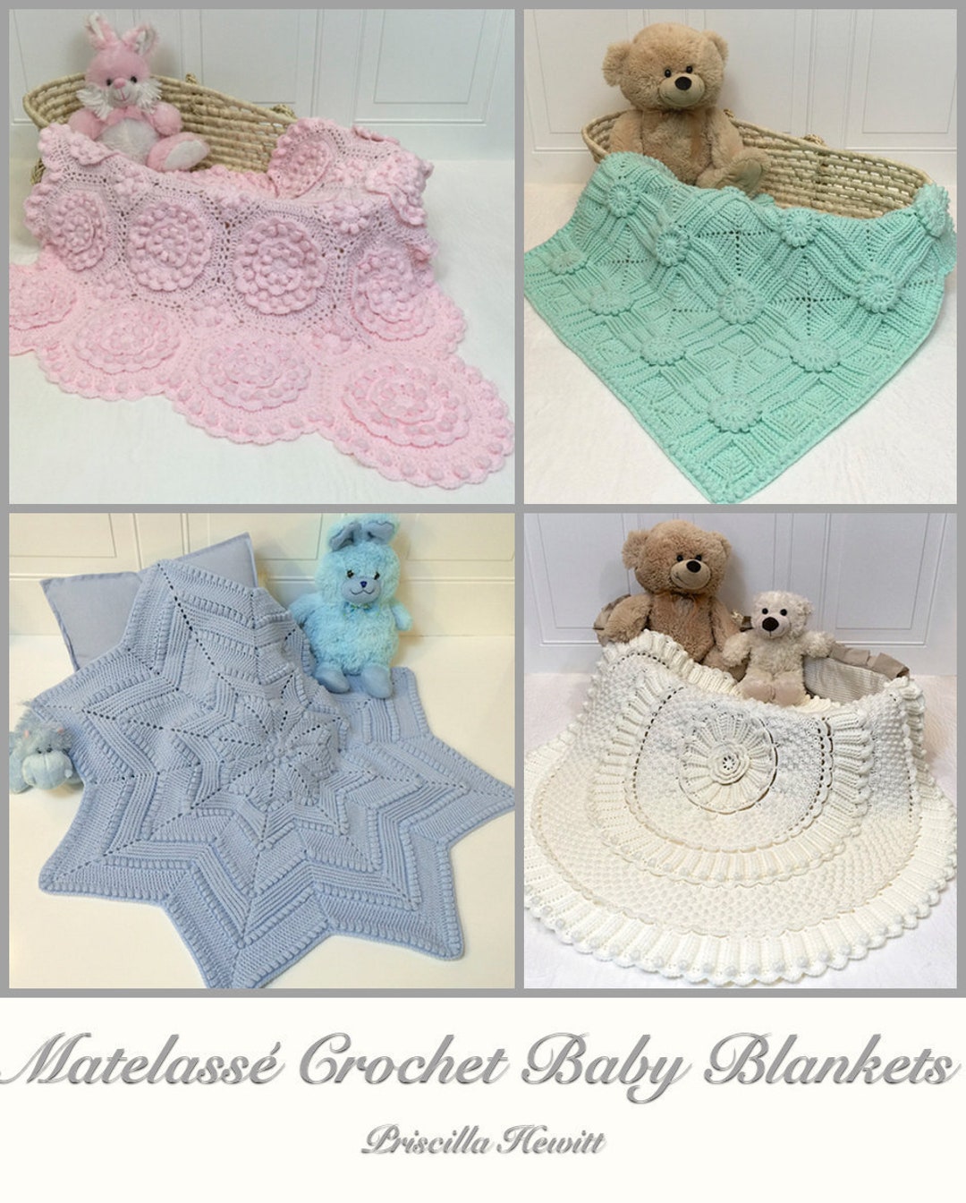 Matelassé Crochet Baby Blankets Etsy