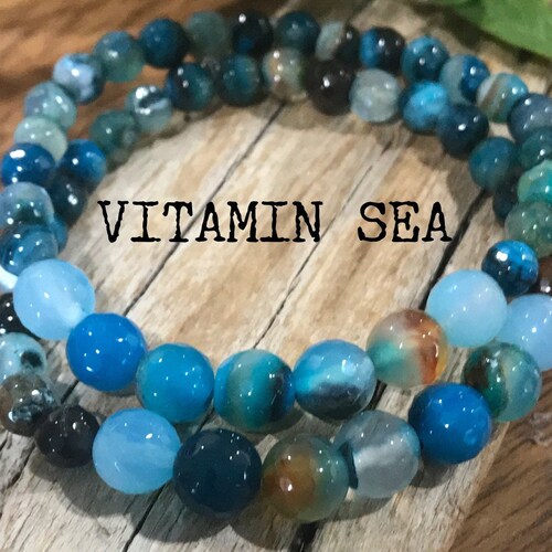 Anxiety Calming Gemstone Bracelet Stress Relief Healing Etsy