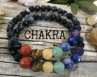 7 Chakra Stones Bracelet: Healing Crystal Yoga Jewelry