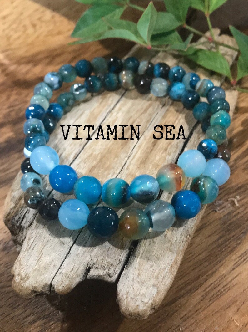 Anxiety Calming Gemstone Bracelet Stress Relief Healing Etsy