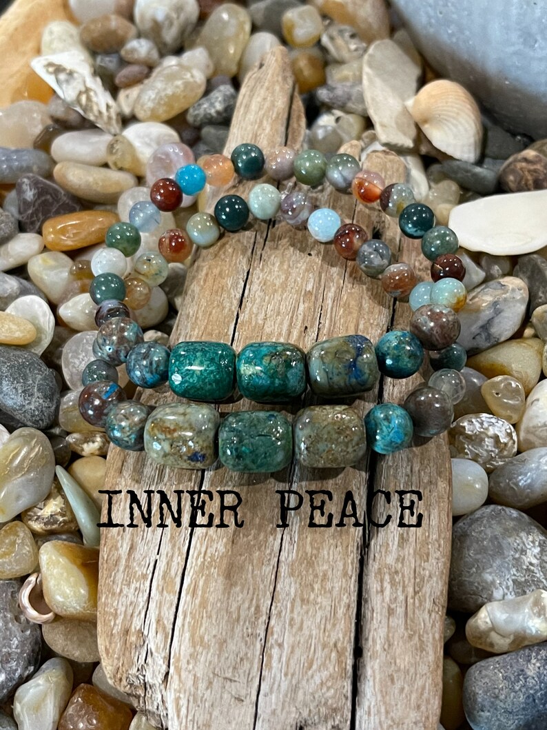 Anxiety Relief Gemstone Bracelet Calming Energy Bracelet Etsy