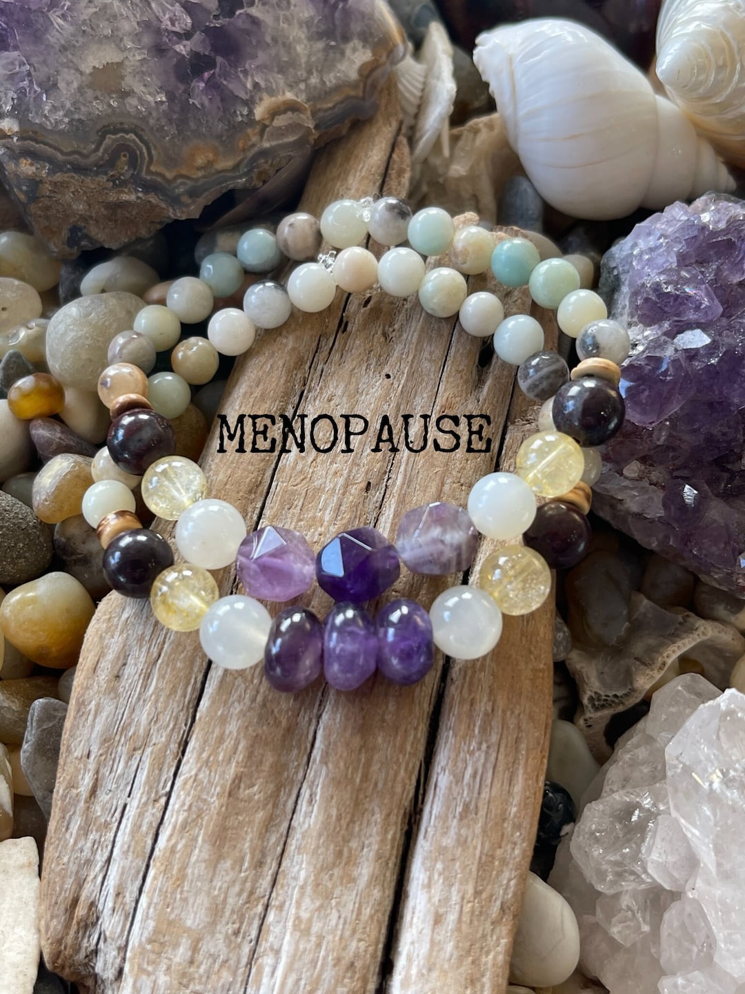 Women's Bracelet for Menopause, Menopause Bracelet, Healing Gemstone