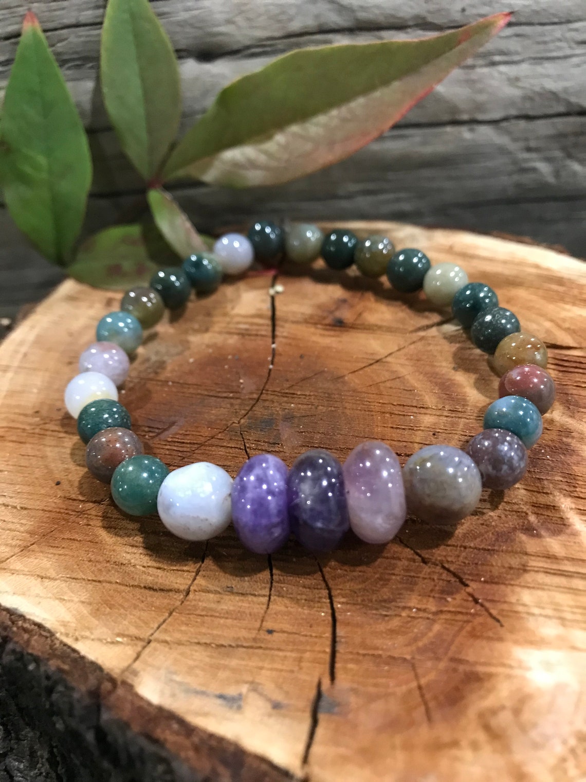 Energy Gemstone Bracelet Protection Energy Bracelet Etsy