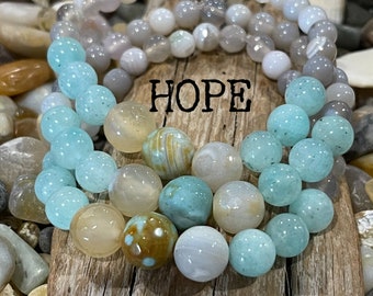 Healing Crystal Gemstone Bracelet,  Stone Jewelry, Boho Energy Bracelet, Gemstone Bracelet, Crystal Natural Energy Bracelet, Beaded Bracelet