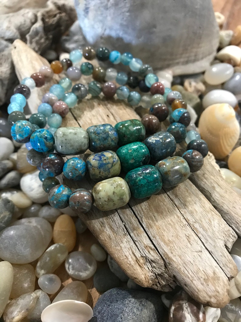 Anxiety Relief Gemstone Bracelet Calming Energy Bracelet Etsy