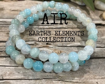 Gemstone Meditation Bracelet, Spiritual Yoga Bracelets for Women, Earths Elements Bracelet, Gemstone Bracelet