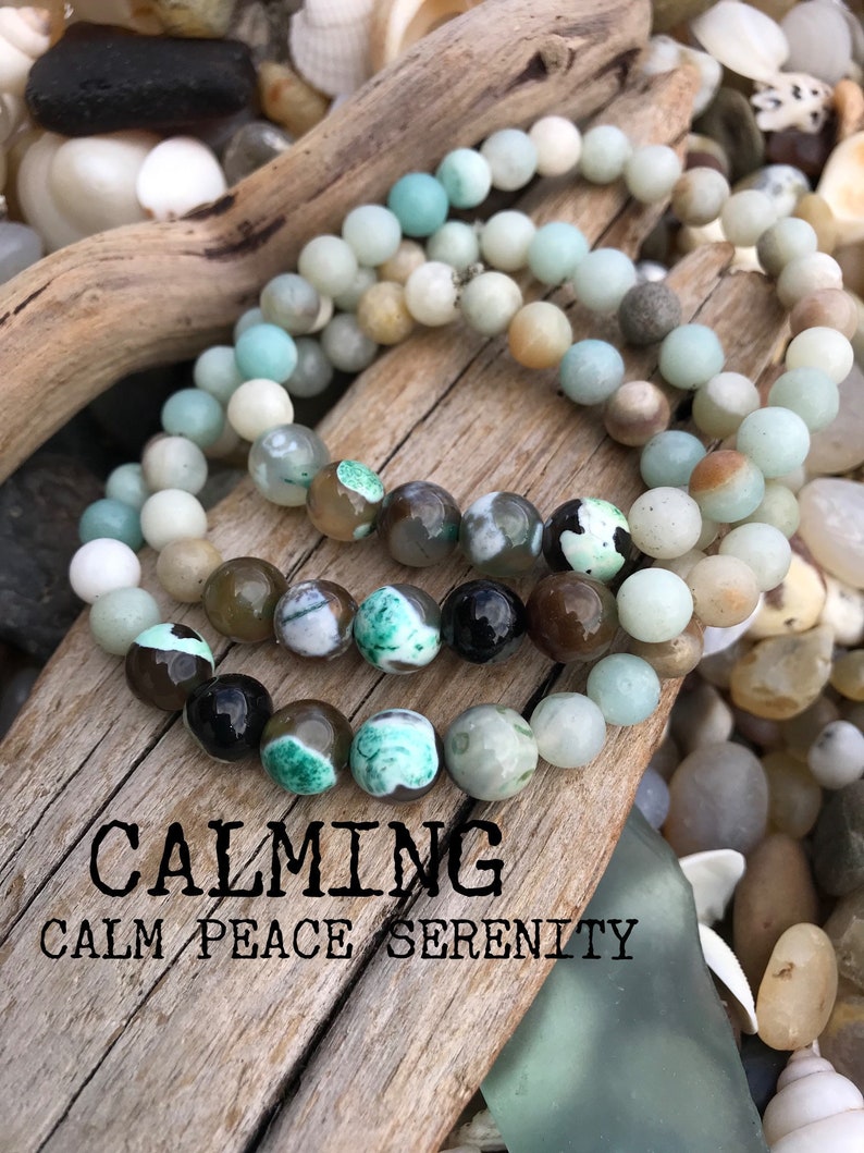 Calming Stress Relief Power Bead Bracelet Healing Crystal Gemstone Sodalite