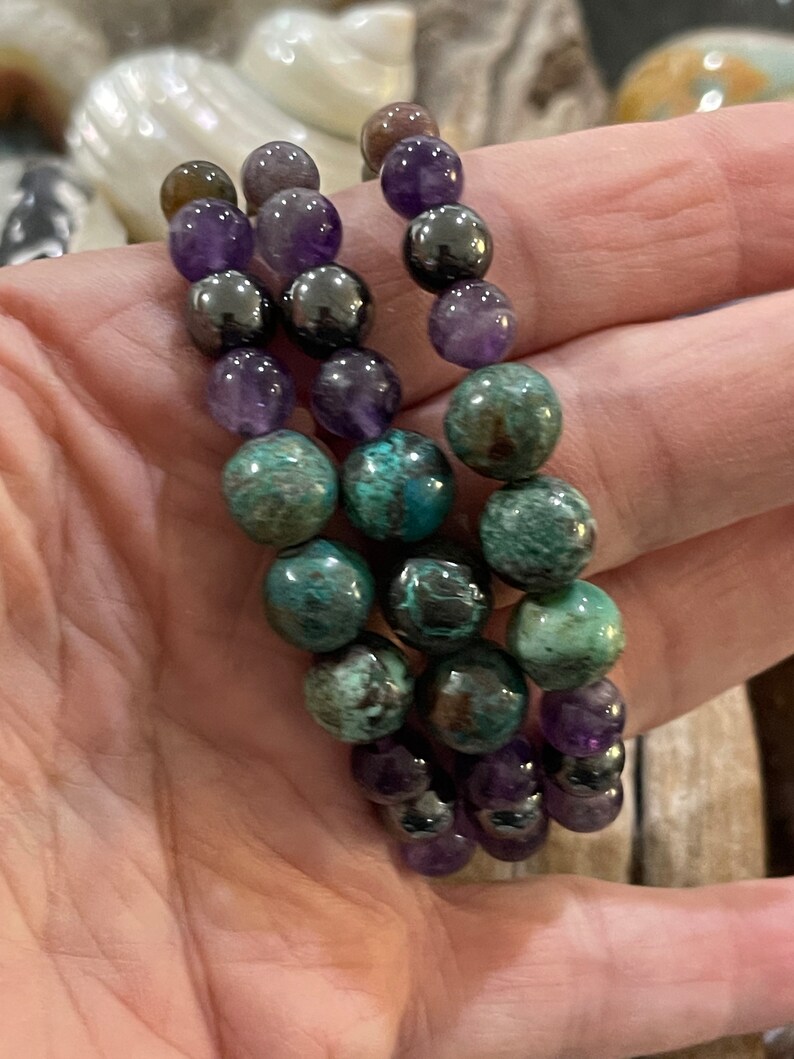 Anxiety Calming Gemstone Bracelets Gemstone Beaded Bracelet Etsy