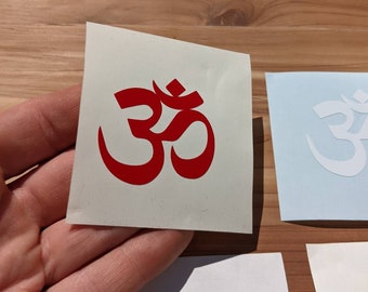 Om Symbol Sticker - ॐ Sanskrit Yoga Decal in Your Choice of Colors