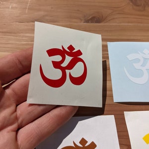 Om Symbol Sticker ॐ Sanskrit Yoga Decal in Your Choice of Colors image 1