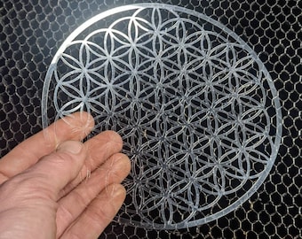 IMPROVED Mini Full Bloom Flower of Life Laser Cut Sacred Geometry Stencil