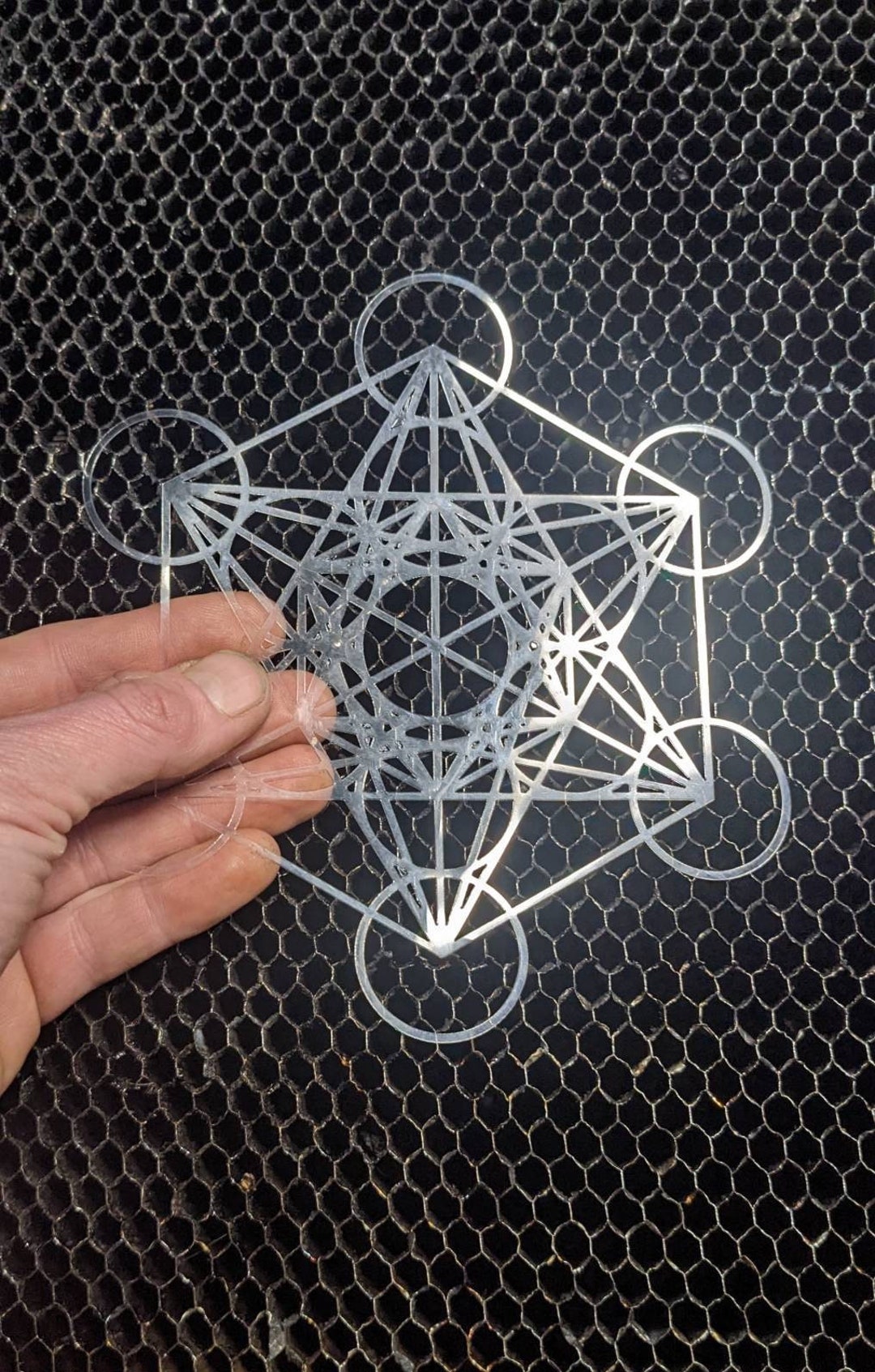 IMPROVED Mini Metatron's Cube Stencil Sacred Geometry Etsy